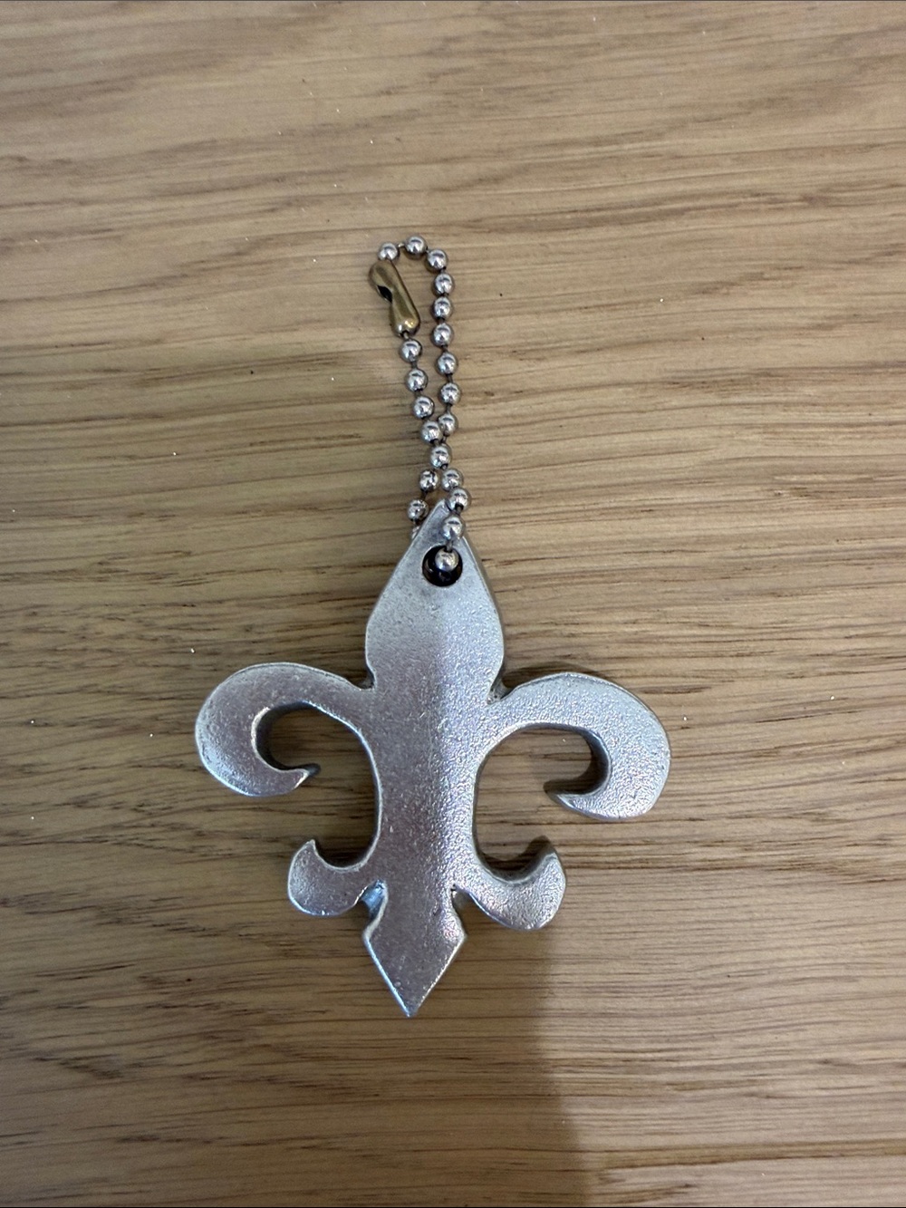Vintage Silver Fleur-de-Lis Keychain Pendant - Accessories